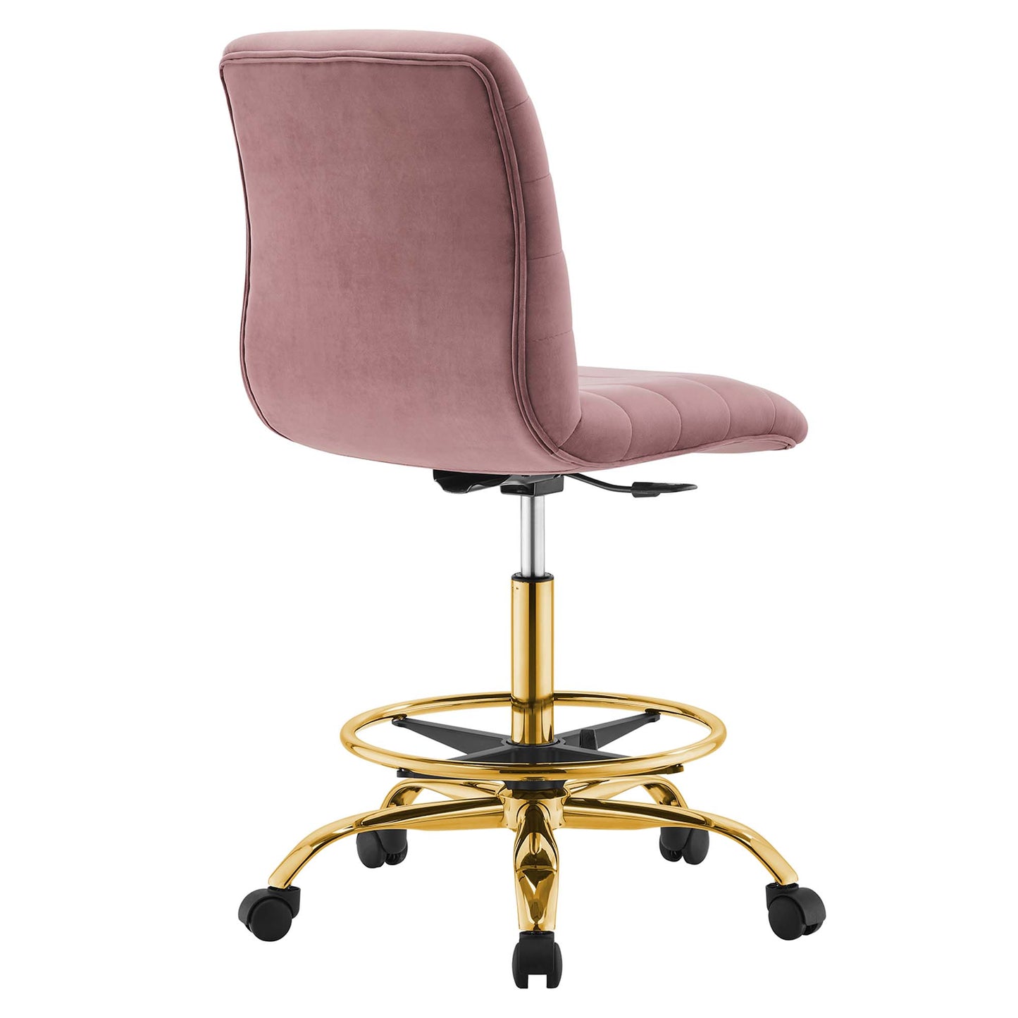 Modway - Ripple Armless Performance Velvet Drafting Chair by Modway  Office Furniture Office Chairs Red - EEI-4976-GLD-DUS