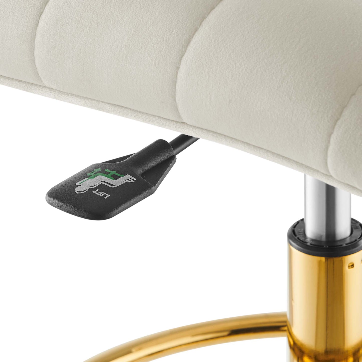 Modway - Ripple Armless Performance Velvet Drafting Chair by Modway  Office Furniture Office Chairs White - EEI-4976-GLD-IVO