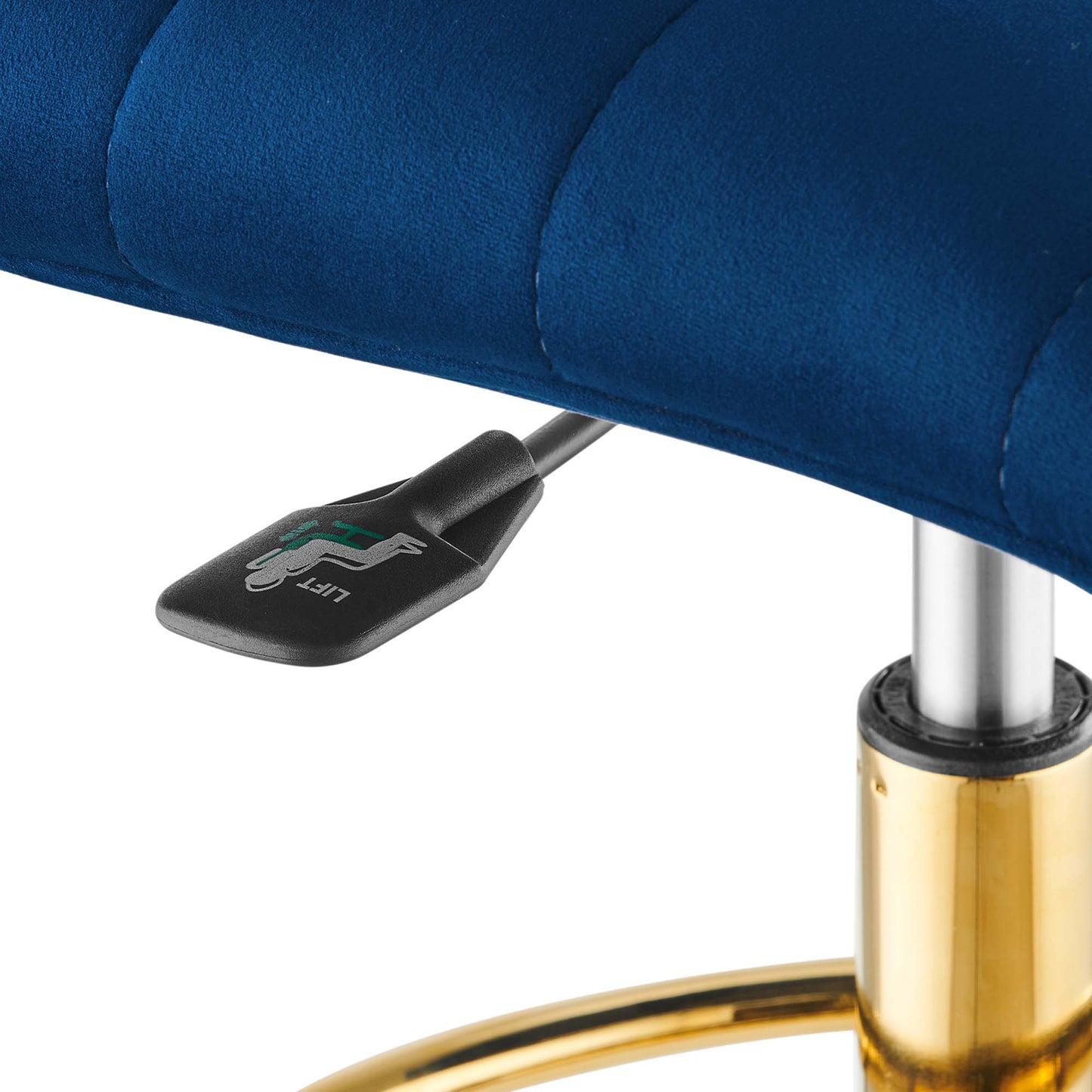 Modway - Ripple Armless Performance Velvet Drafting Chair by Modway  Office Furniture Office Chairs Blue - EEI-4976-GLD-NAV