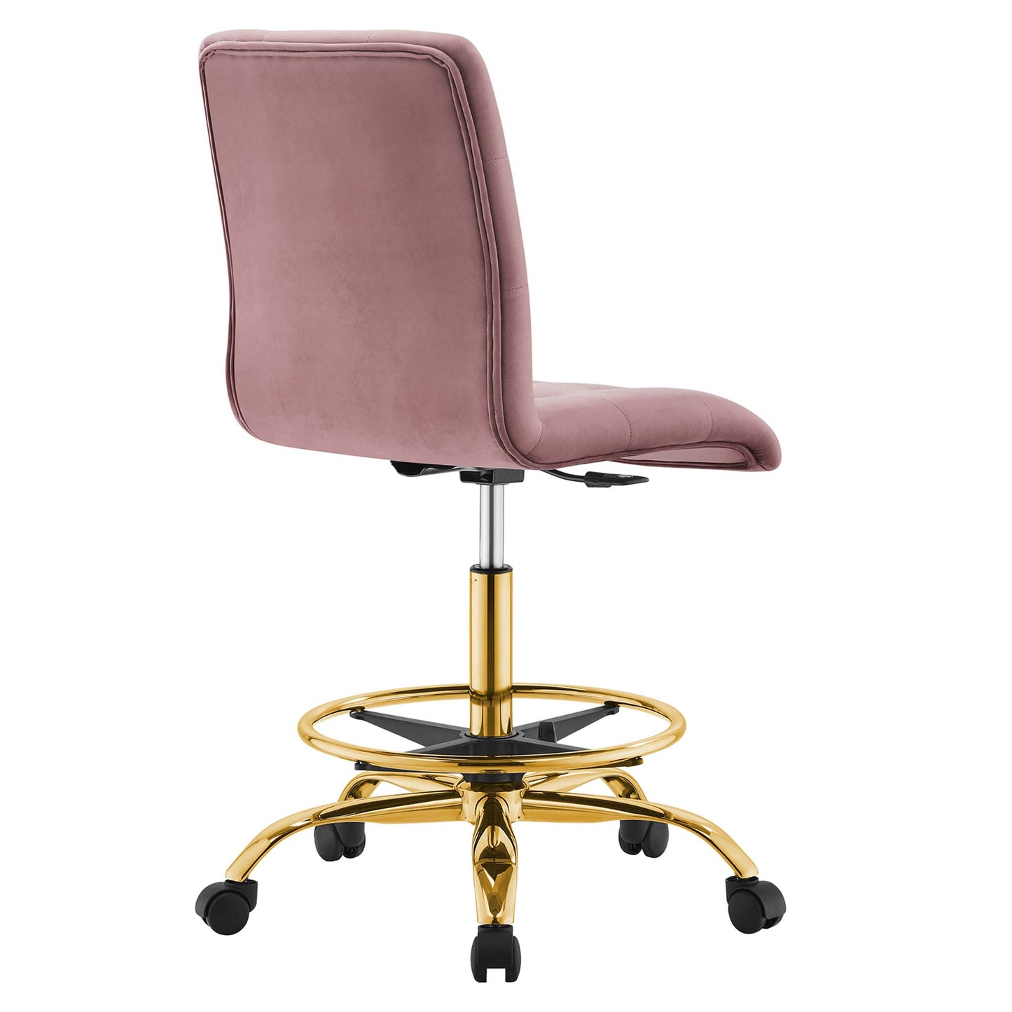 Modway - Prim Armless Performance Velvet Drafting Chair by Modway  Office Furniture Office Chairs Red - EEI-4977-GLD-DUS