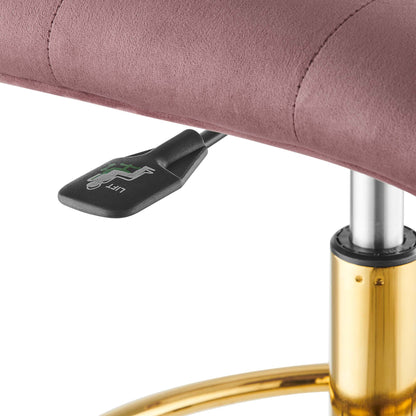 Modway - Prim Armless Performance Velvet Drafting Chair by Modway  Office Furniture Office Chairs Red - EEI-4977-GLD-DUS