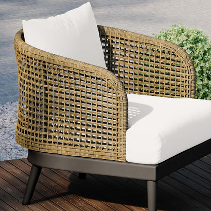 Modway Outlet Meadow Outdoor Patio Armchair by Modway  Outdoor Furniture Furniture Natural White - EEI-4986-NAT-WHI
