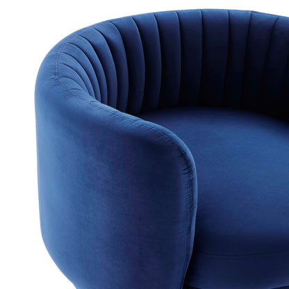 Modway Outlet Embrace Tufted Performance Velvet Swivel Chair by Modway  Living Room Furniture Gold Navy - EEI-4997-GLD-NAV