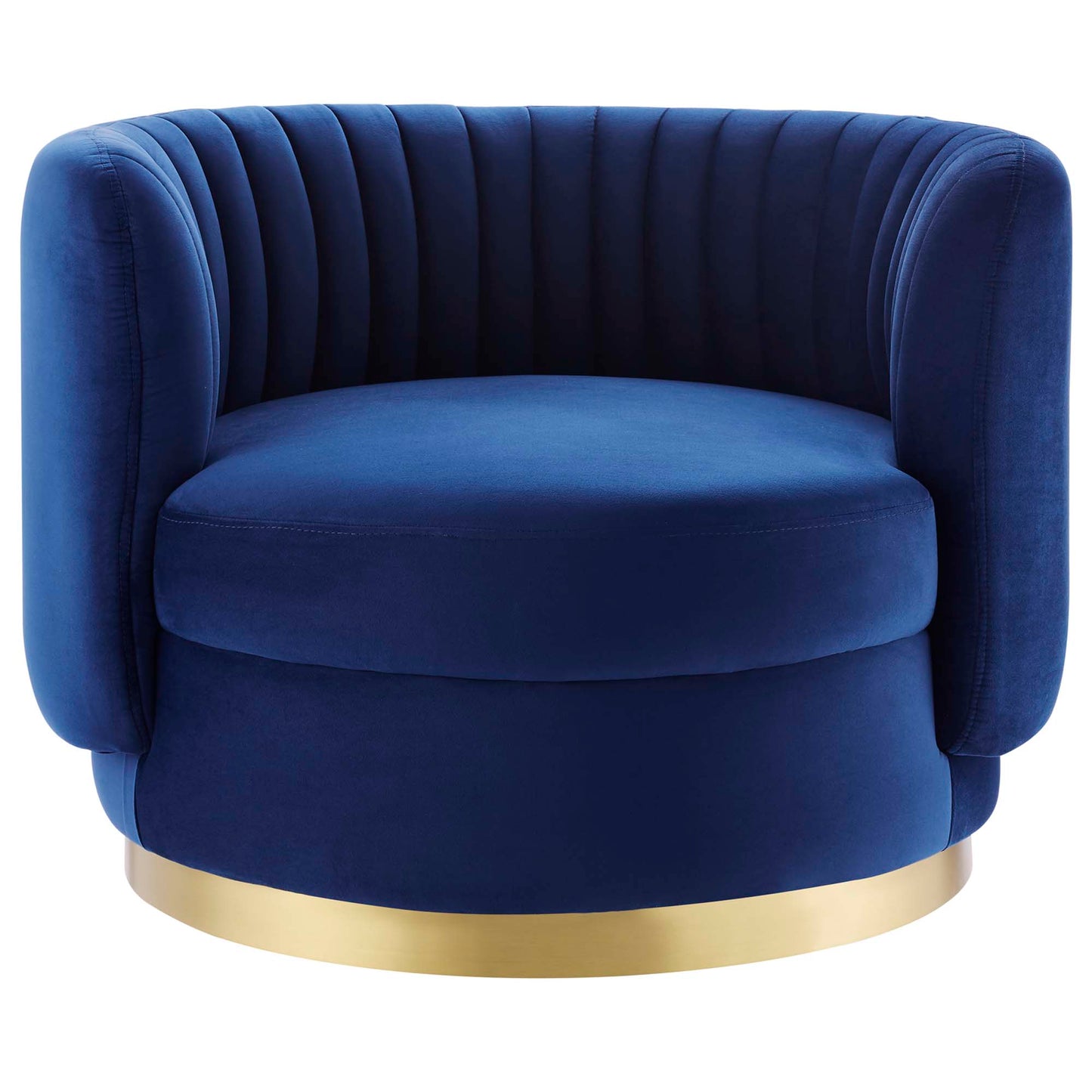 Modway Outlet Embrace Tufted Performance Velvet Swivel Chair by Modway  Living Room Furniture Gold Navy - EEI-4997-GLD-NAV
