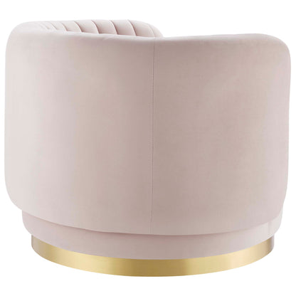 Modway Outlet Embrace Tufted Performance Velvet Swivel Chair by Modway  Living Room Furniture Gold Pink - EEI-4997-GLD-PNK