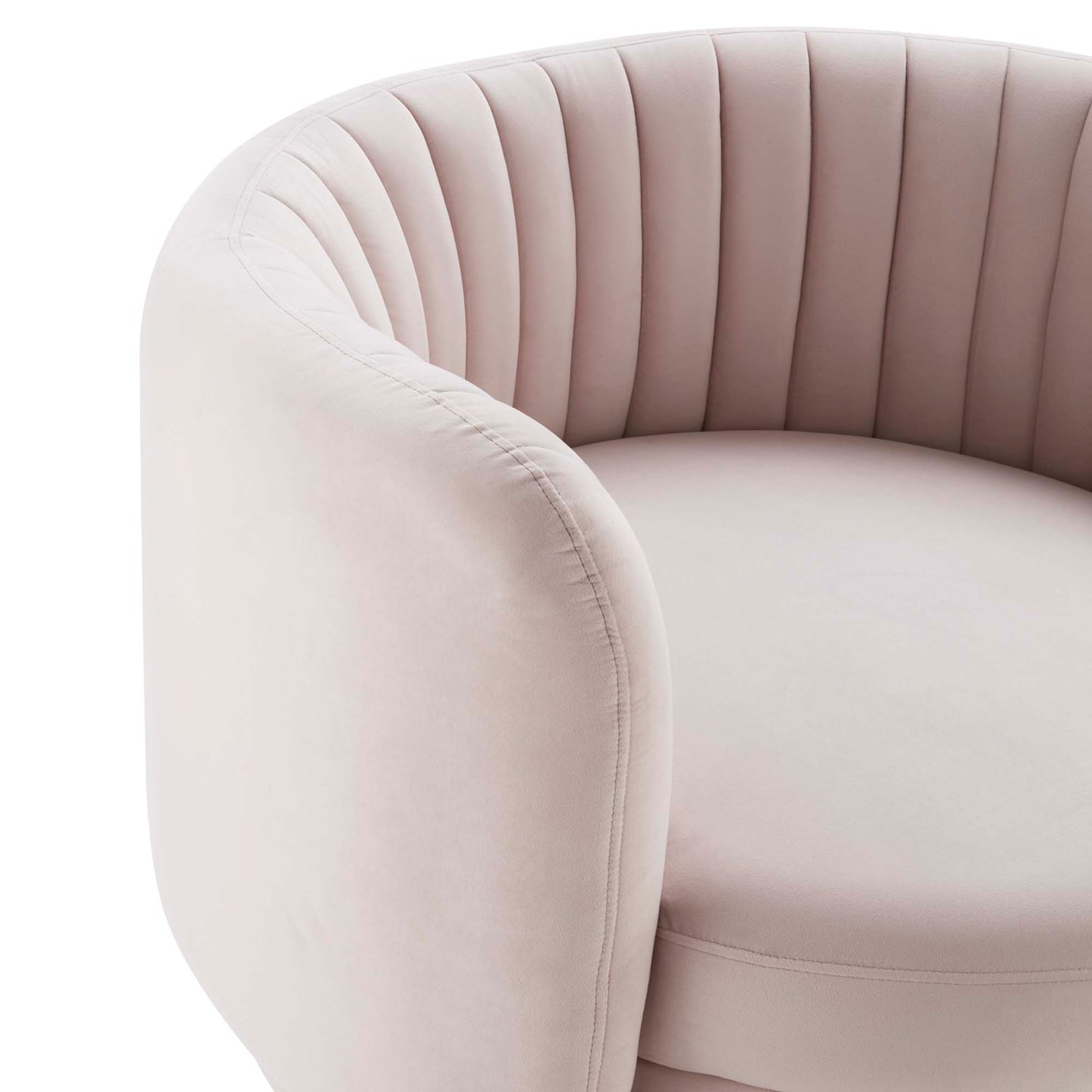 Modway Outlet Embrace Tufted Performance Velvet Swivel Chair by Modway  Living Room Furniture Gold Pink - EEI-4997-GLD-PNK