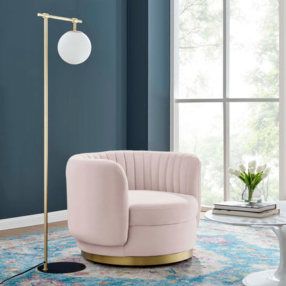Modway Outlet Embrace Tufted Performance Velvet Swivel Chair by Modway  Living Room Furniture Gold Pink - EEI-4997-GLD-PNK