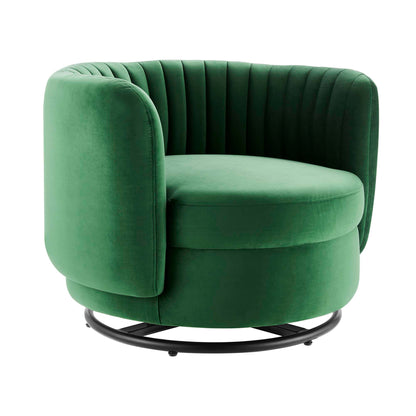 Modway Outlet Embrace Tufted Performance Velvet Swivel Chair by Modway  Living Room Furniture Black Emerald - EEI-4998-BLK-EME