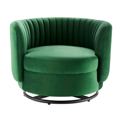 Modway Outlet Embrace Tufted Performance Velvet Swivel Chair by Modway  Living Room Furniture Black Emerald - EEI-4998-BLK-EME
