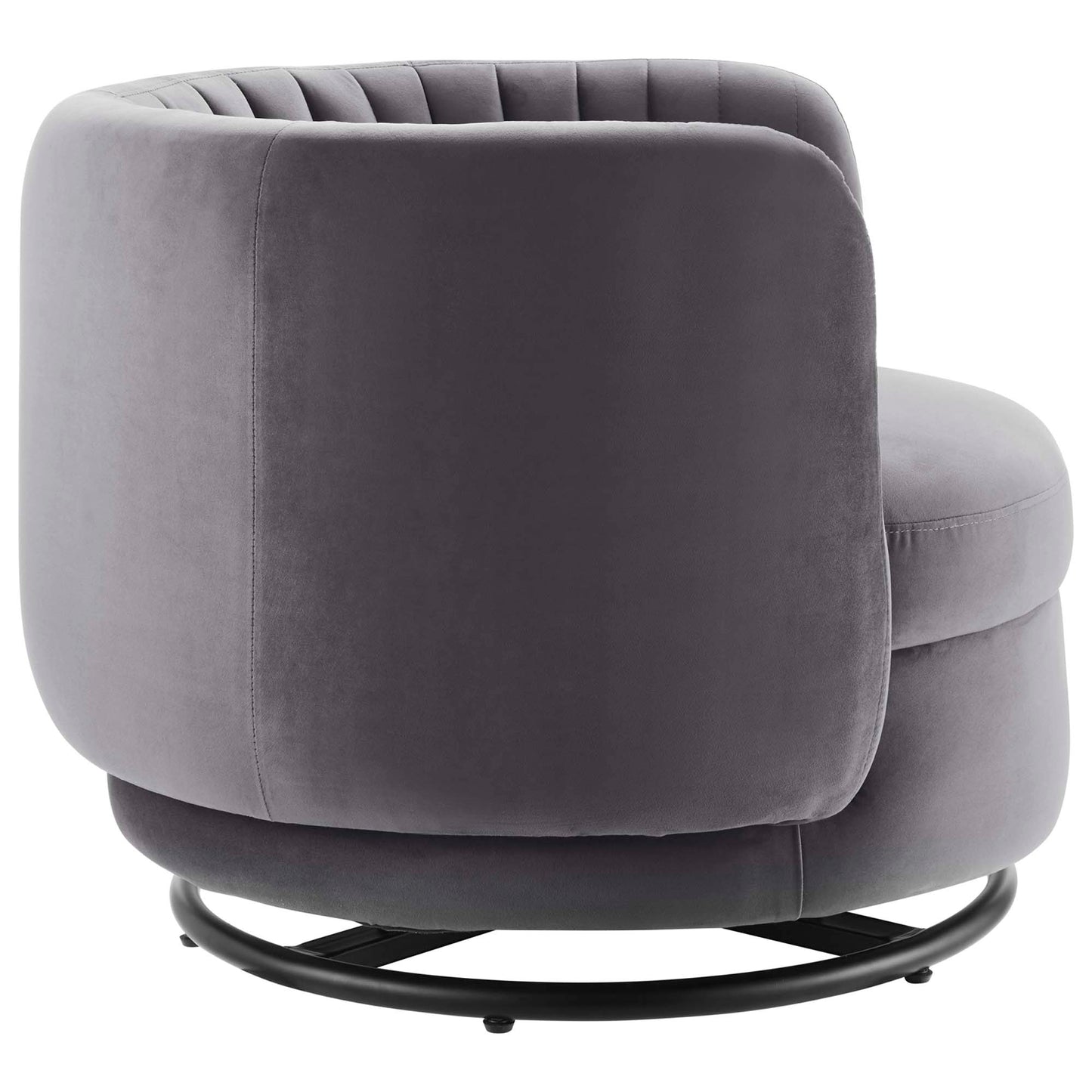 Modway Outlet Embrace Tufted Performance Velvet Swivel Chair by Modway  Living Room Furniture Black Gray - EEI-4998-BLK-GRY