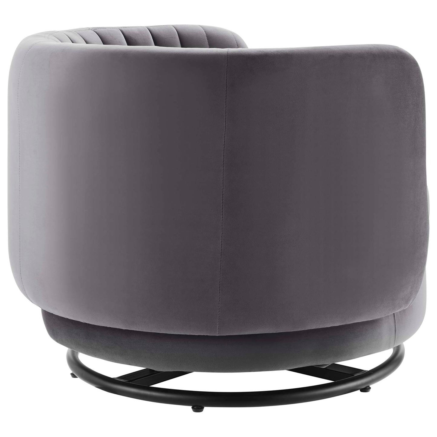 Modway Outlet Embrace Tufted Performance Velvet Swivel Chair by Modway  Living Room Furniture Black Gray - EEI-4998-BLK-GRY
