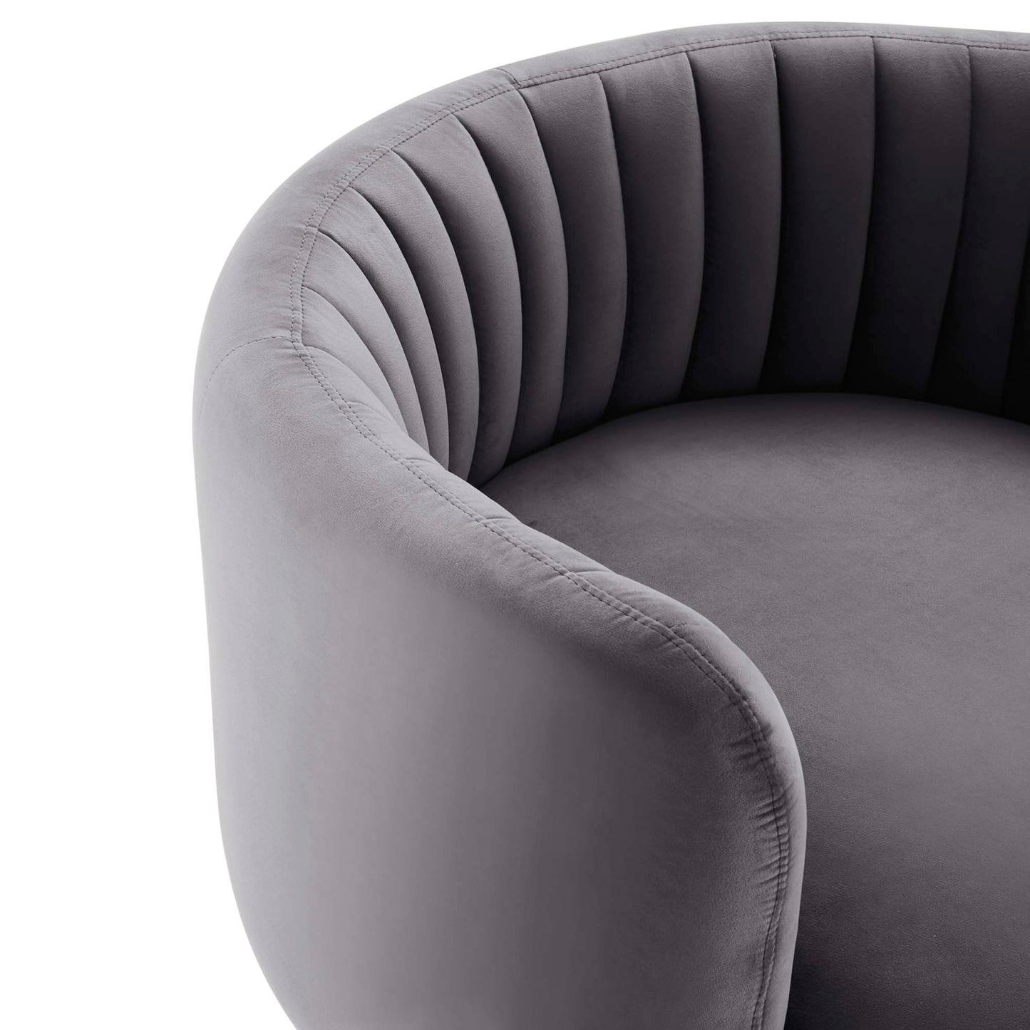 Modway Outlet Embrace Tufted Performance Velvet Swivel Chair by Modway  Living Room Furniture Black Gray - EEI-4998-BLK-GRY
