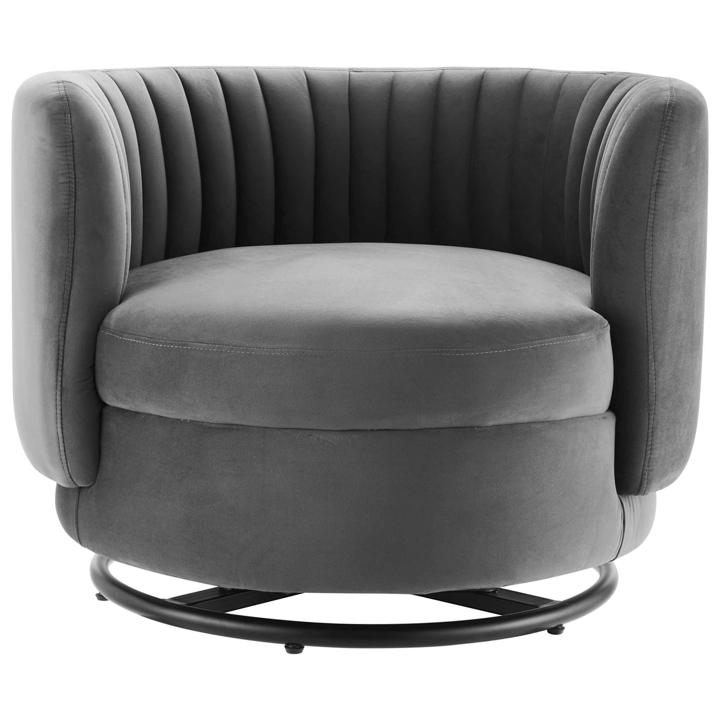 Modway Outlet Embrace Tufted Performance Velvet Swivel Chair by Modway  Living Room Furniture Black Gray - EEI-4998-BLK-GRY