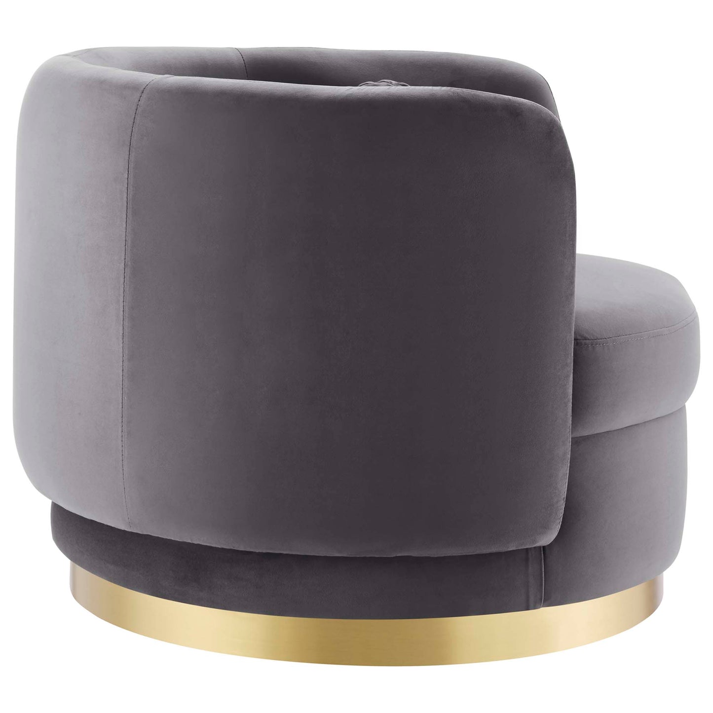 Modway Outlet Relish Performance Velvet Swivel Chair by Modway  Living Room Furniture Gold Gray - EEI-4999-GLD-GRY