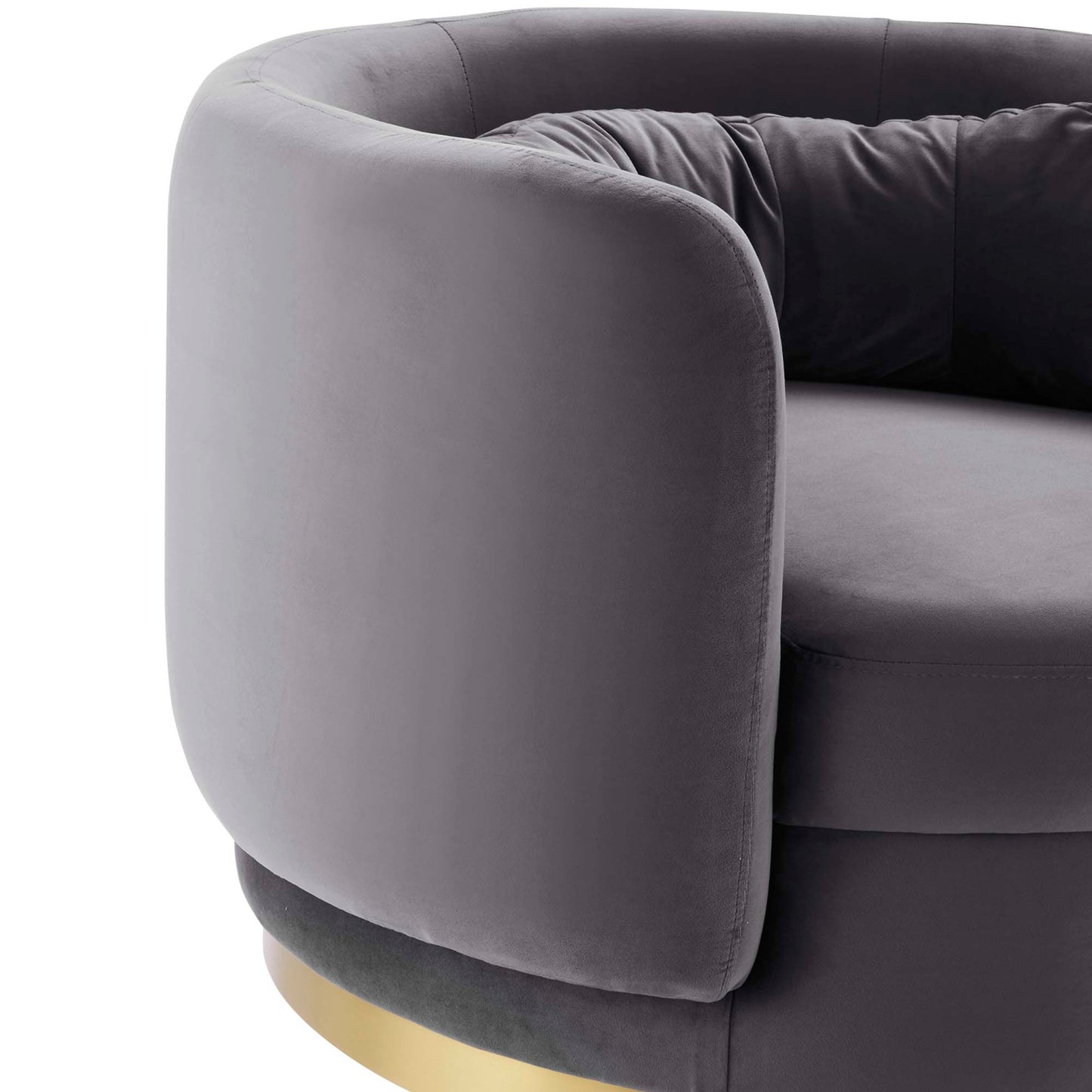 Modway Outlet Relish Performance Velvet Swivel Chair by Modway  Living Room Furniture Gold Gray - EEI-4999-GLD-GRY
