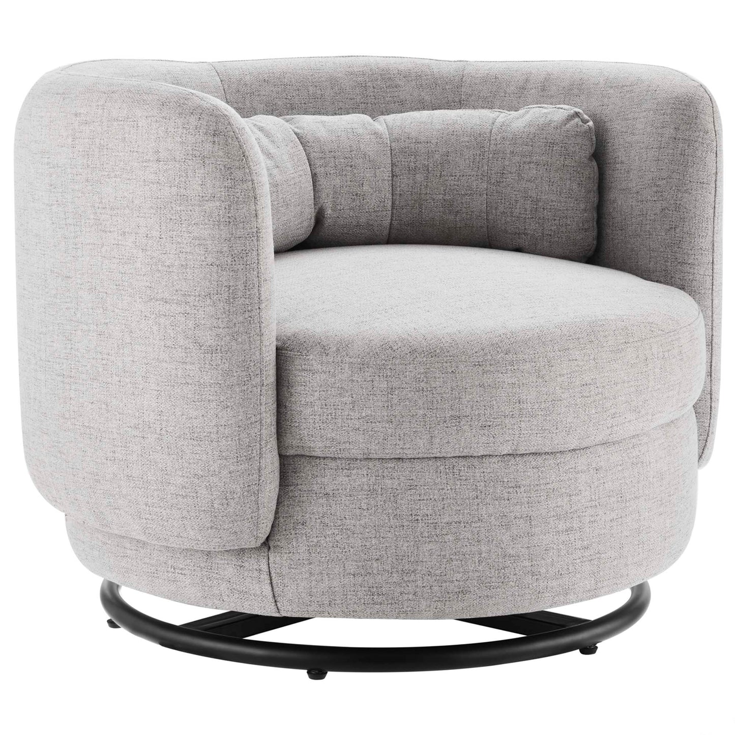 Modway Outlet Relish Upholstered Fabric Swivel Chair by Modway  Living Room Furniture Black Light Gray - EEI-5000-BLK-LGR