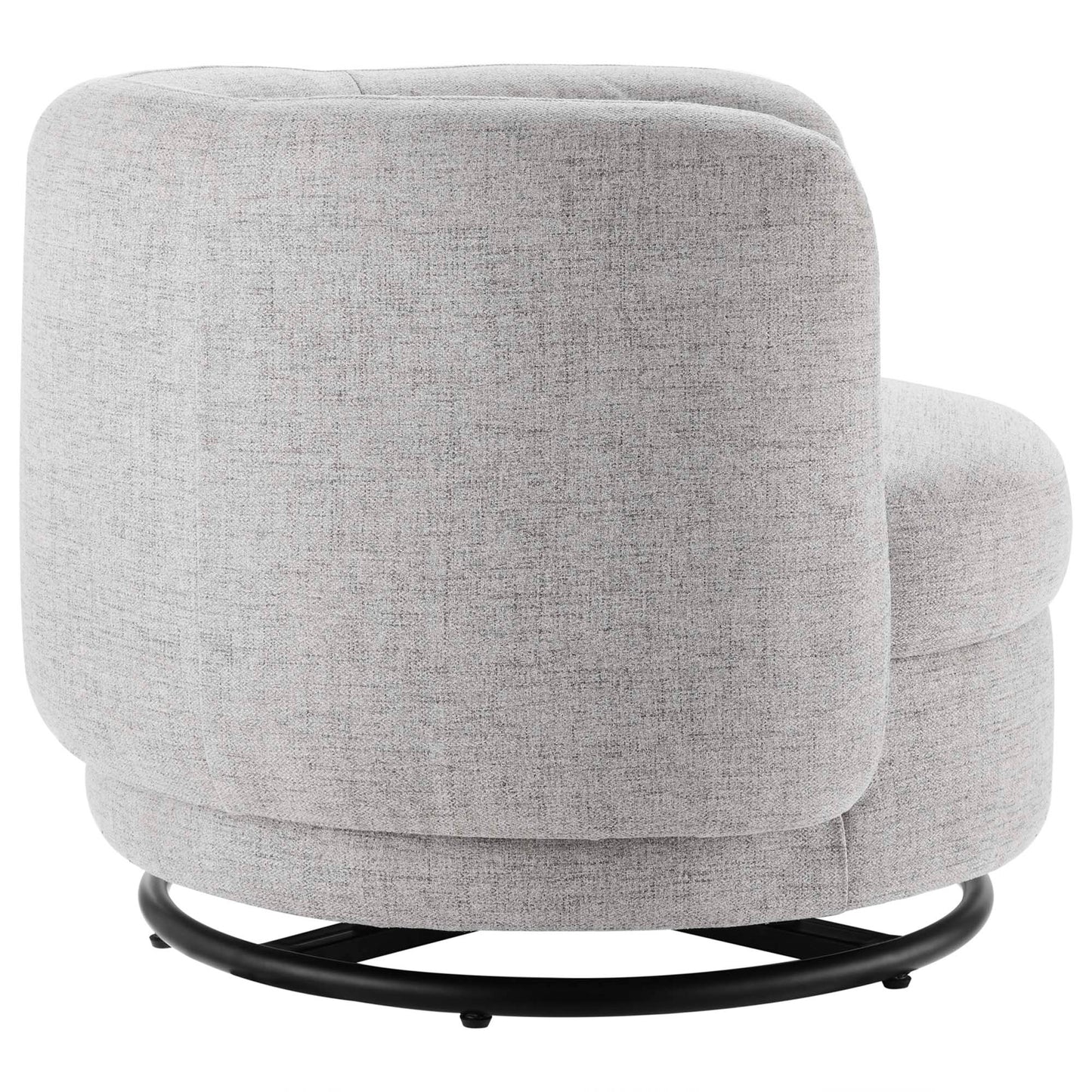 Modway Outlet Relish Upholstered Fabric Swivel Chair by Modway  Living Room Furniture Black Light Gray - EEI-5000-BLK-LGR