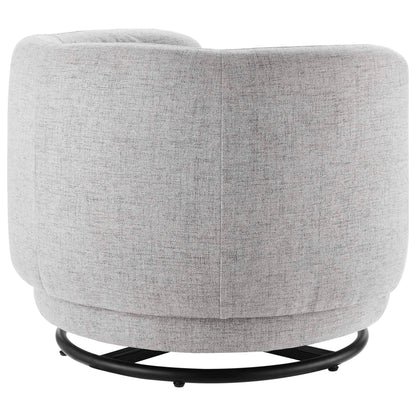 Modway Outlet Relish Upholstered Fabric Swivel Chair by Modway  Living Room Furniture Black Light Gray - EEI-5000-BLK-LGR