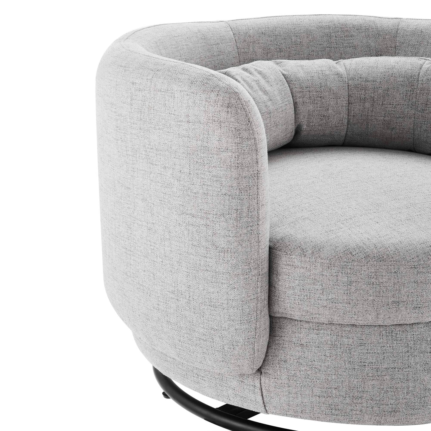 Modway Outlet Relish Upholstered Fabric Swivel Chair by Modway  Living Room Furniture Black Light Gray - EEI-5000-BLK-LGR