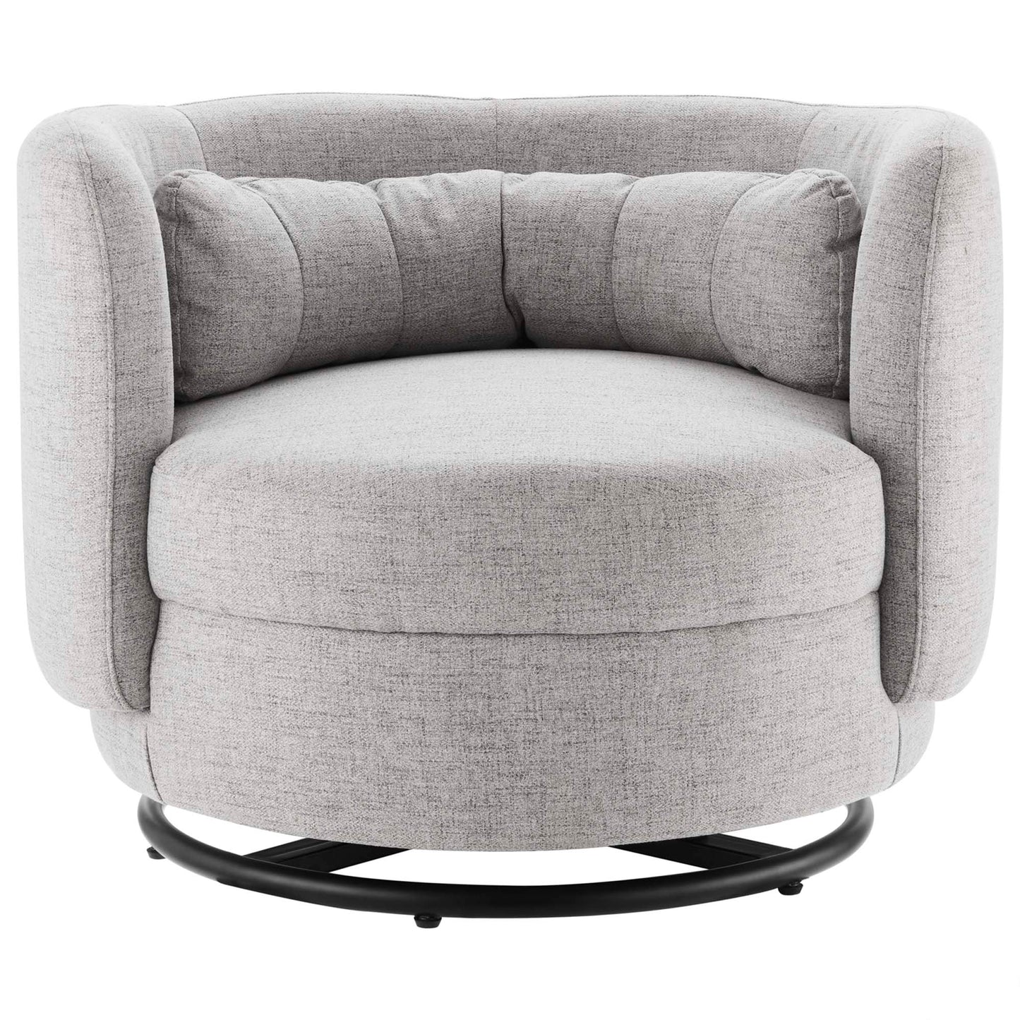 Modway Outlet Relish Upholstered Fabric Swivel Chair by Modway  Living Room Furniture Black Light Gray - EEI-5000-BLK-LGR