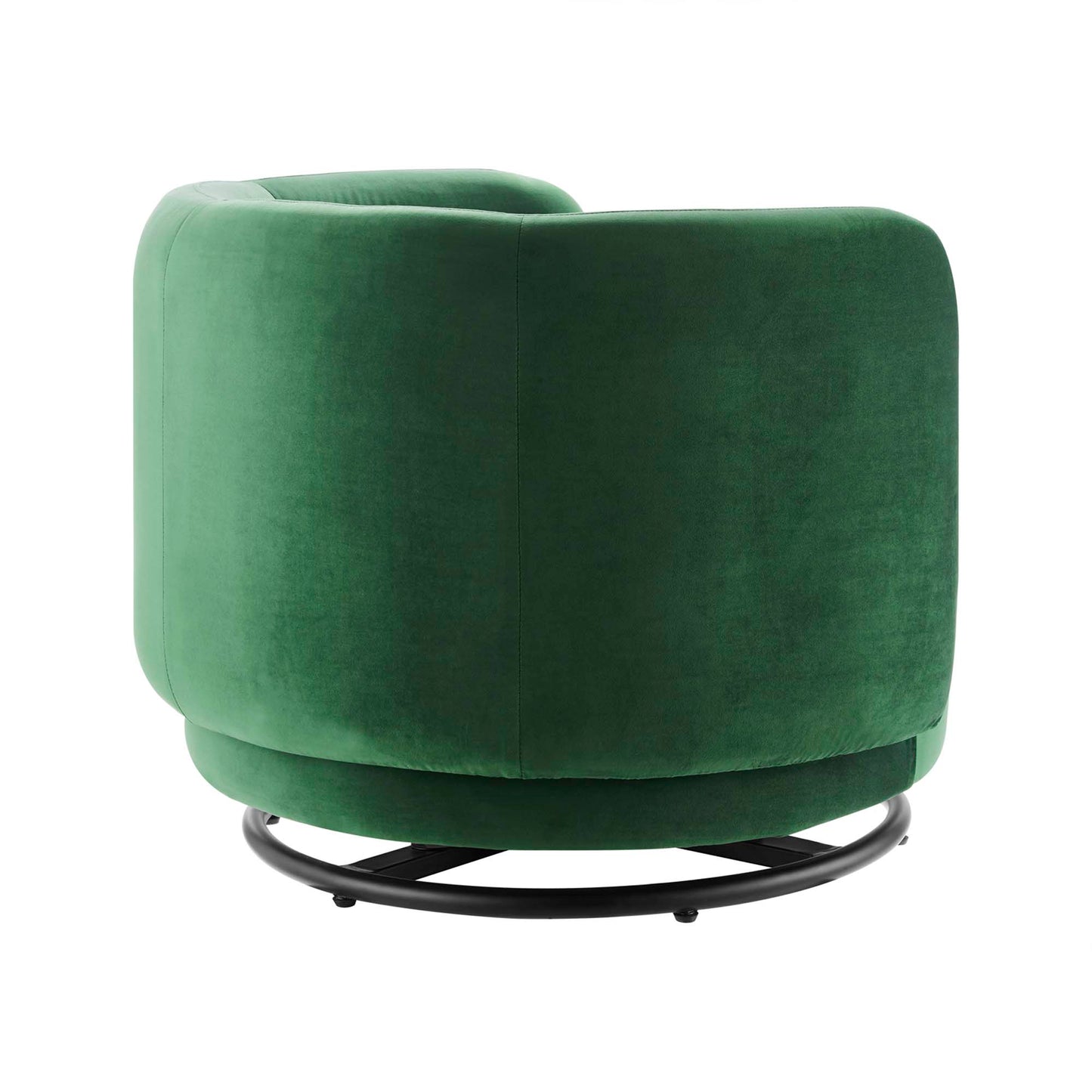 Modway Outlet Relish Performance Velvet Swivel Chair by Modway  Living Room Furniture Black Emerald - EEI-5001-BLK-EME