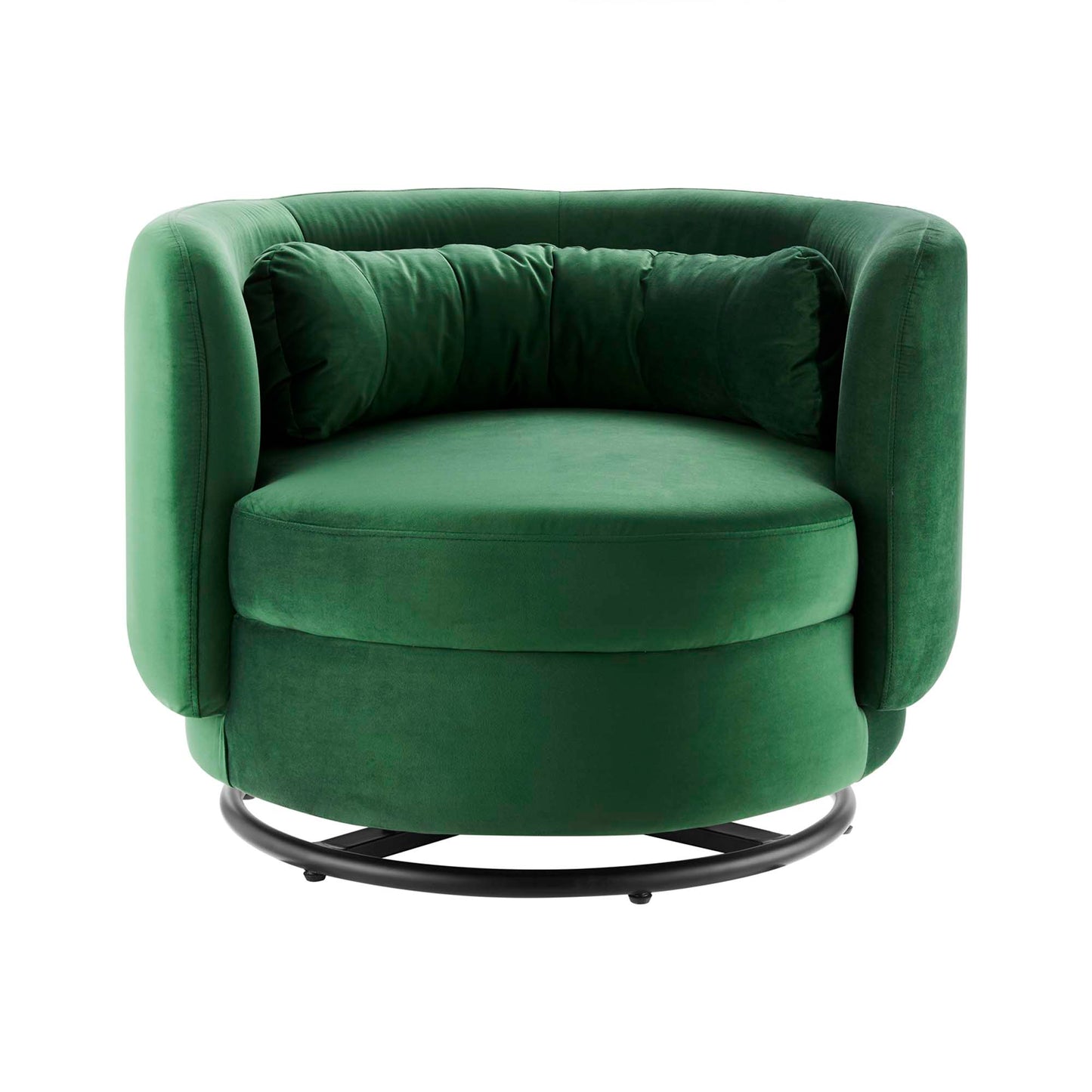 Modway Outlet Relish Performance Velvet Swivel Chair by Modway  Living Room Furniture Black Emerald - EEI-5001-BLK-EME