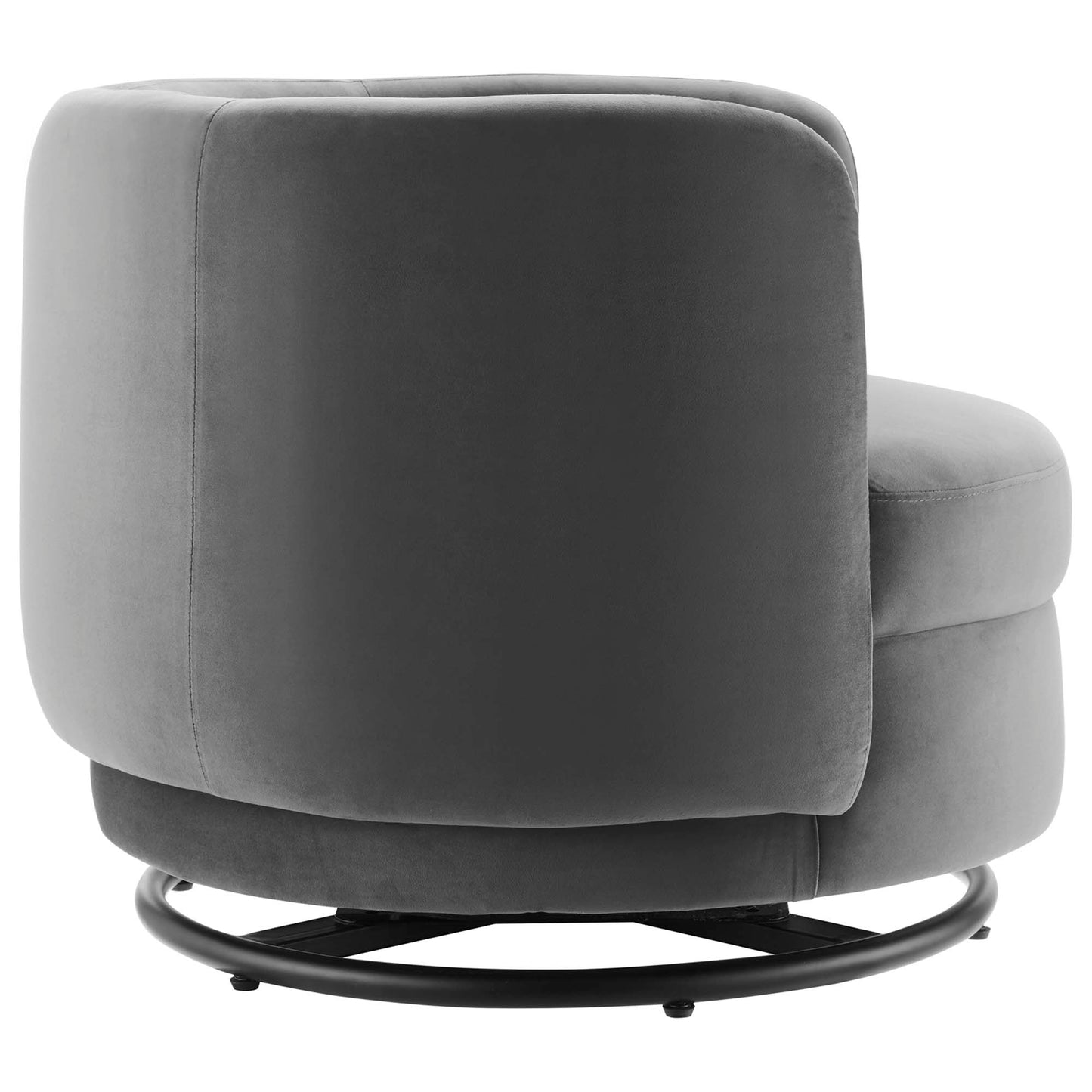 Modway Outlet Relish Performance Velvet Swivel Chair by Modway  Living Room Furniture Black Gray - EEI-5001-BLK-GRY