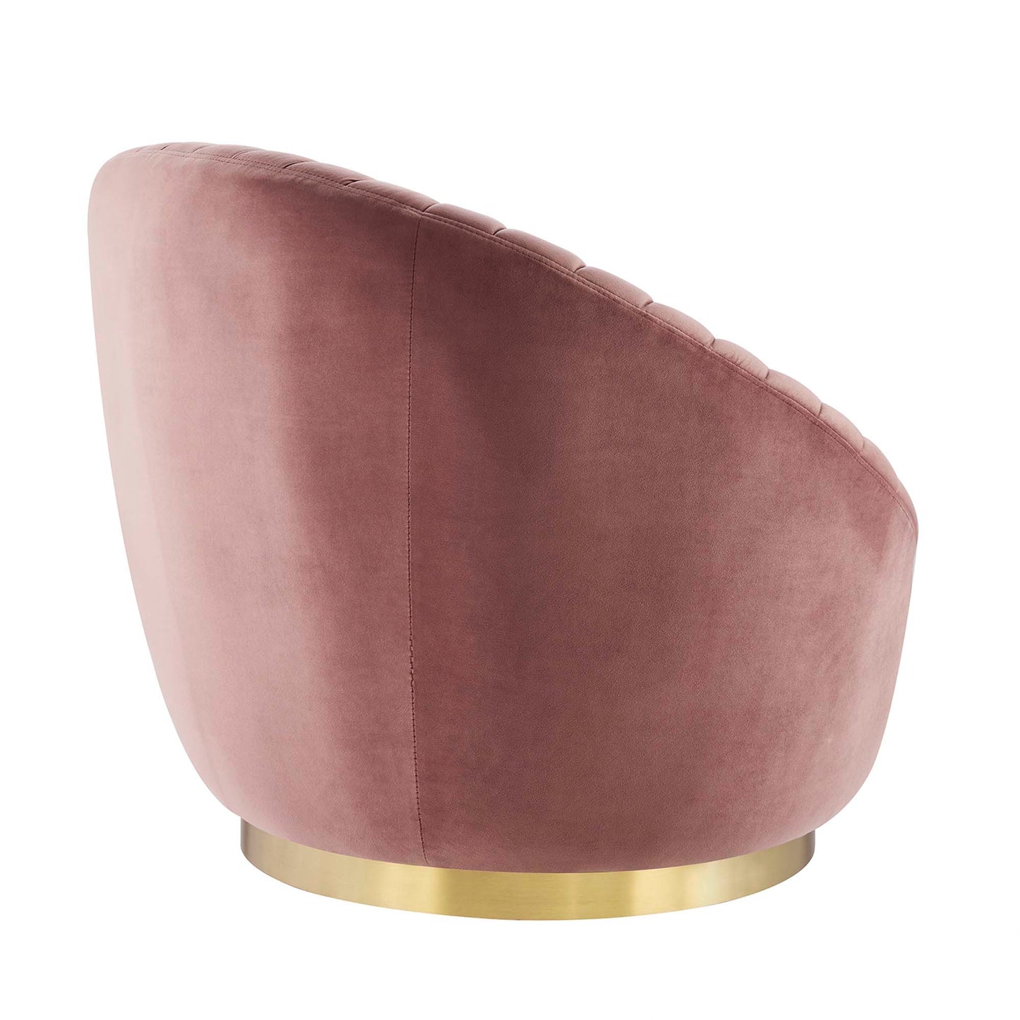 Modway Outlet Whirr Tufted Performance Velvet Swivel Chair by Modway  Living Room Furniture Gold Dusty Rose - EEI-5002-GLD-DUS
