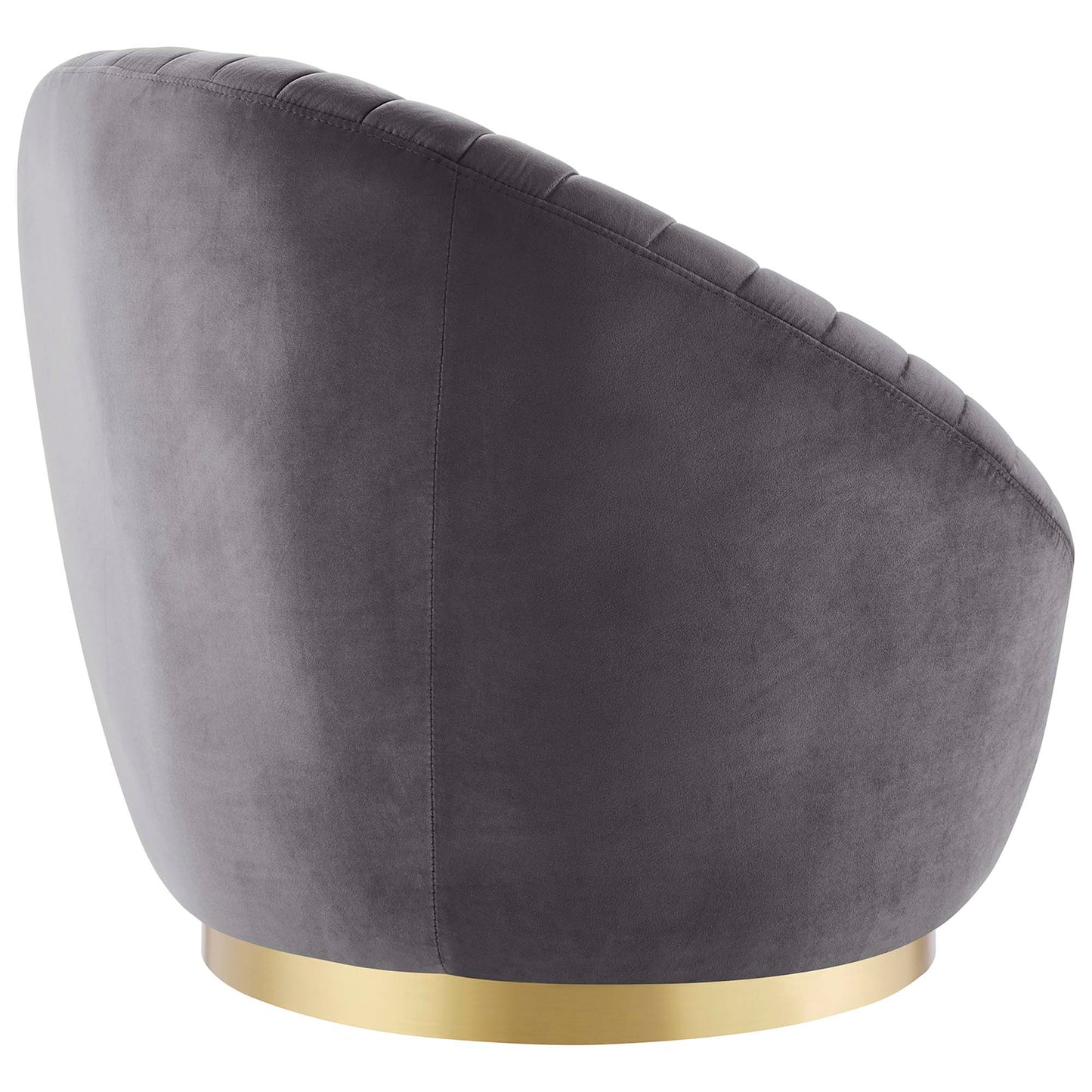 Modway Outlet Whirr Tufted Performance Velvet Swivel Chair by Modway  Living Room Furniture Gold Gray - EEI-5002-GLD-GRY