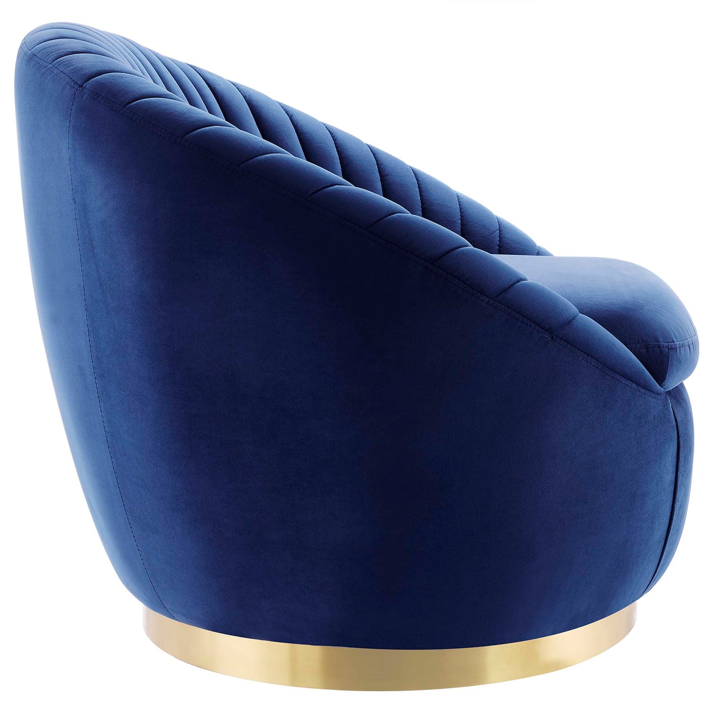 Modway Outlet Whirr Tufted Performance Velvet Swivel Chair by Modway  Living Room Furniture Gold Navy - EEI-5002-GLD-NAV