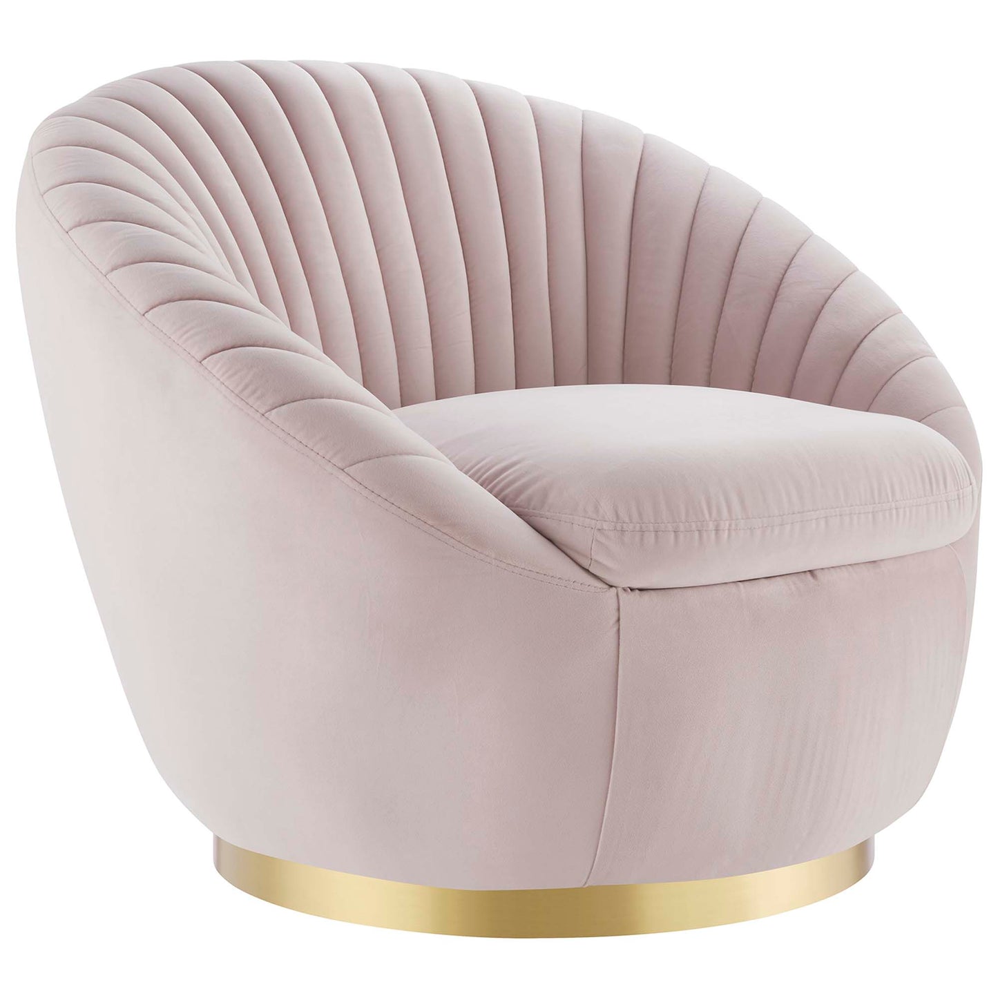 Modway Outlet Whirr Tufted Performance Velvet Swivel Chair by Modway  Living Room Furniture Gold Pink - EEI-5002-GLD-PNK