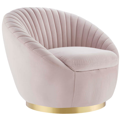 Modway Outlet Whirr Tufted Performance Velvet Swivel Chair by Modway  Living Room Furniture Gold Pink - EEI-5002-GLD-PNK