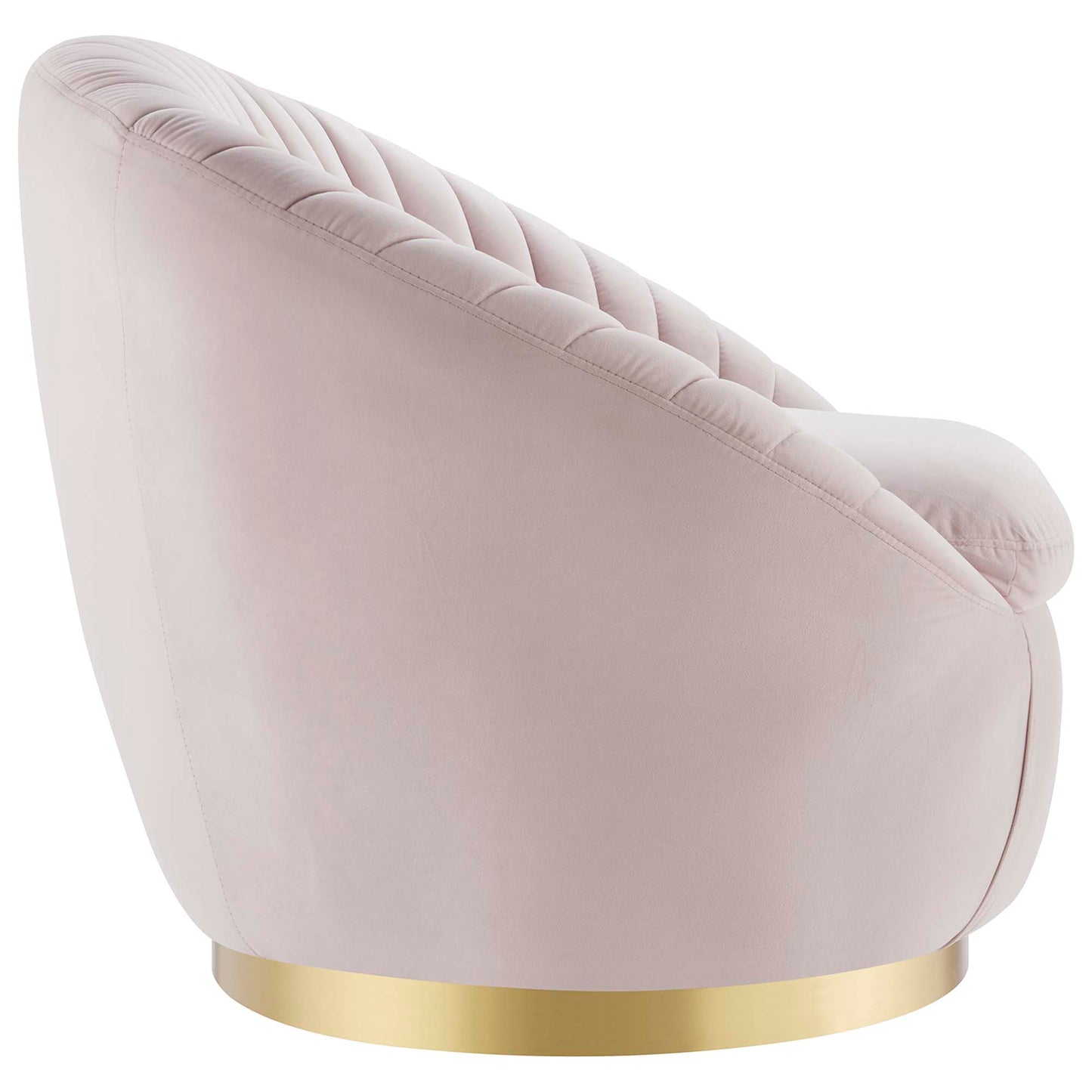 Modway Outlet Whirr Tufted Performance Velvet Swivel Chair by Modway  Living Room Furniture Gold Pink - EEI-5002-GLD-PNK
