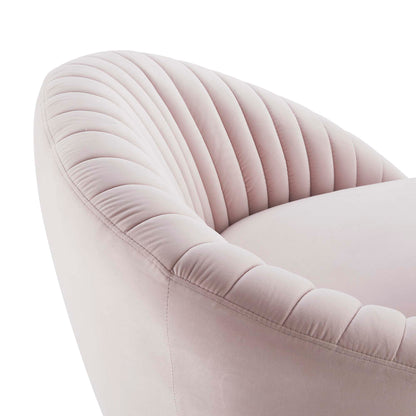 Modway Outlet Whirr Tufted Performance Velvet Swivel Chair by Modway  Living Room Furniture Gold Pink - EEI-5002-GLD-PNK