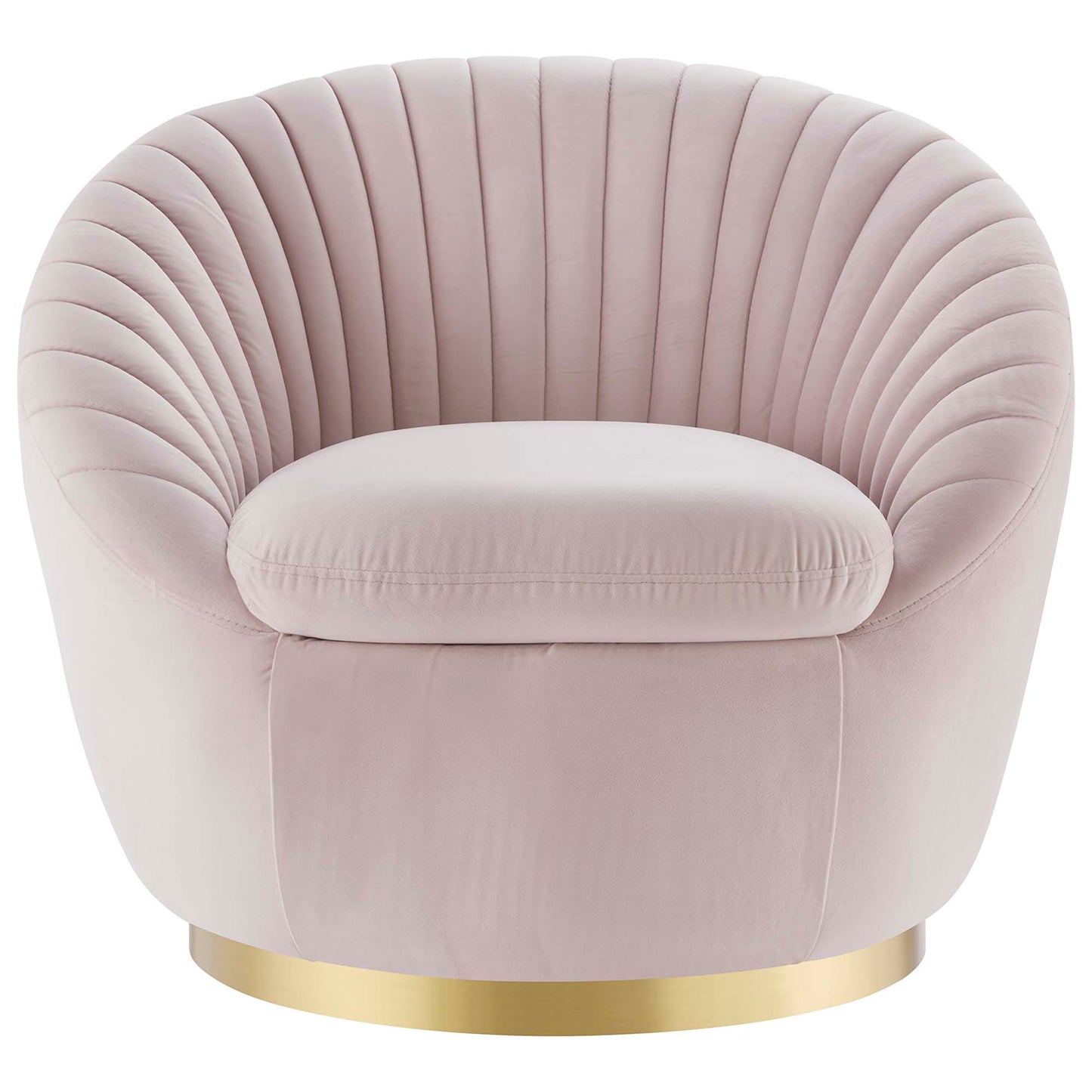 Modway Outlet Whirr Tufted Performance Velvet Swivel Chair by Modway  Living Room Furniture Gold Pink - EEI-5002-GLD-PNK