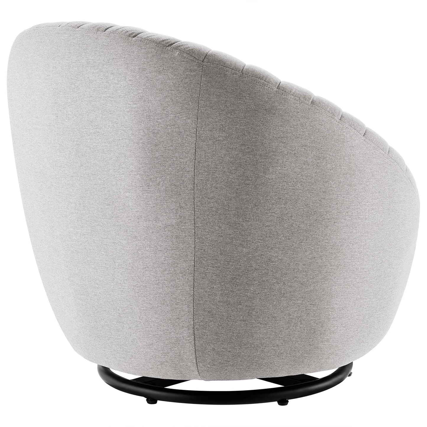 Modway Outlet Whirr Tufted Fabric Swivel Chair by Modway  Living Room Furniture Black Light Gray - EEI-5003-BLK-LGR