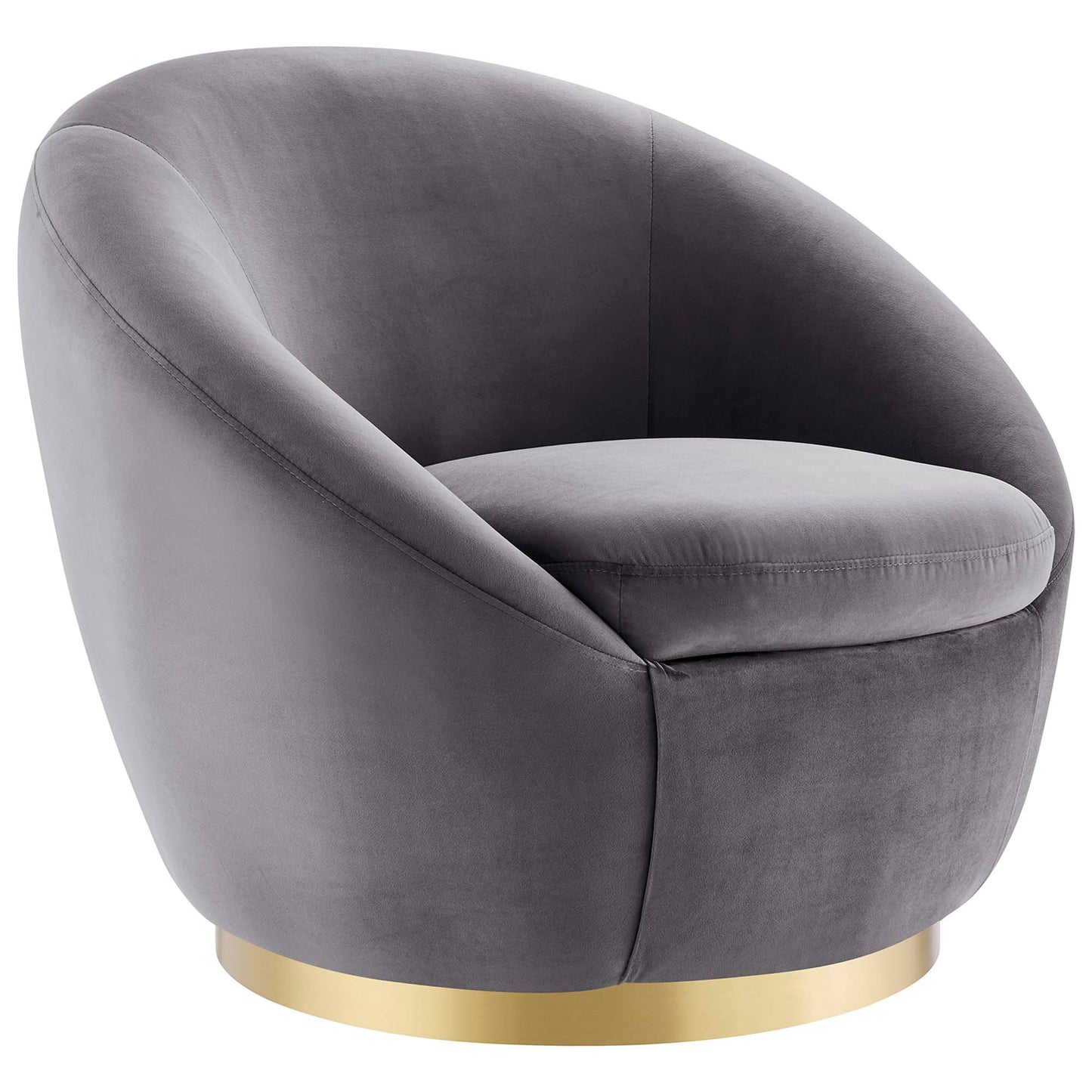Modway Outlet Buttercup Performance Velvet Swivel Chair by Modway  Living Room Furniture Gold Gray - EEI-5005-GLD-GRY