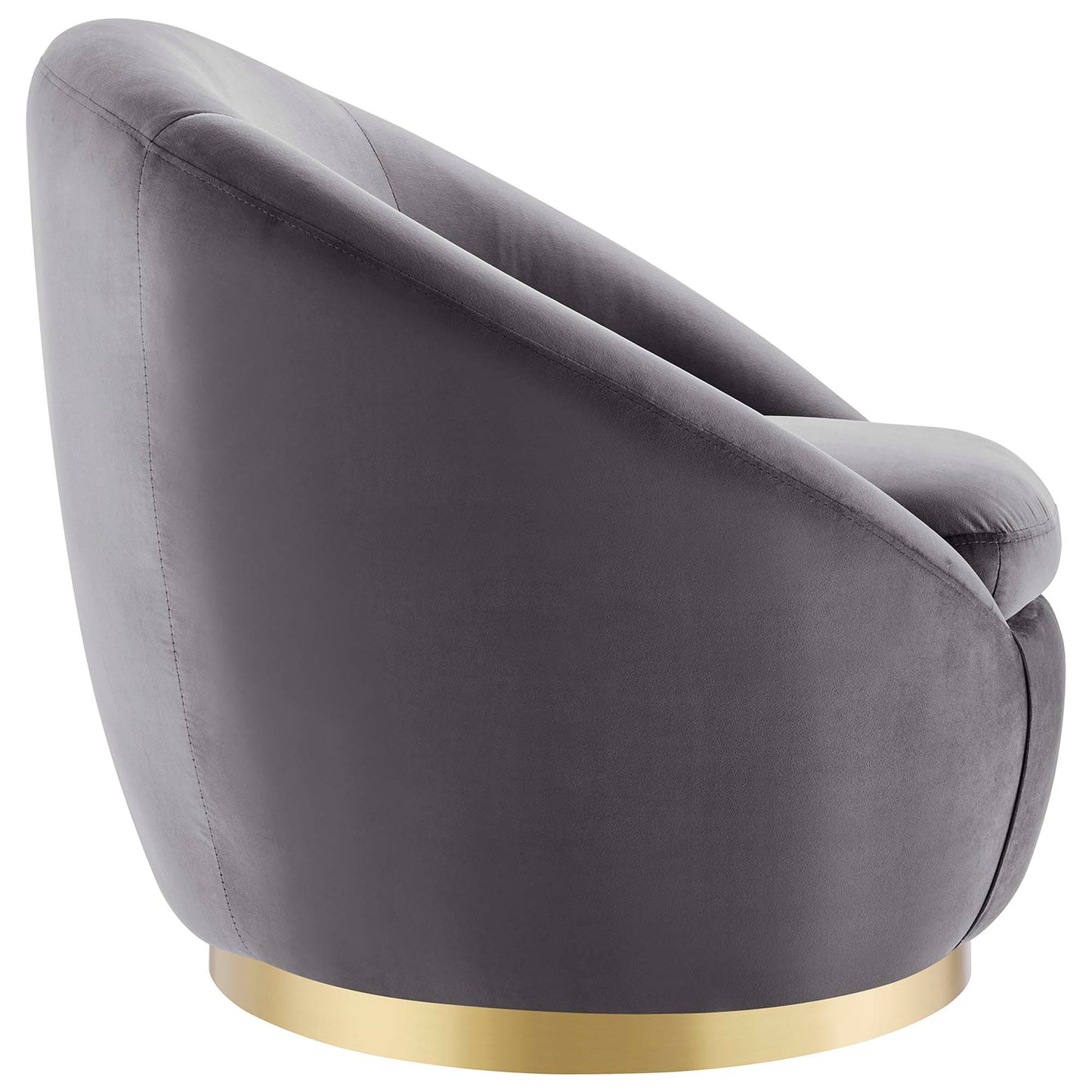 Modway Outlet Buttercup Performance Velvet Swivel Chair by Modway  Living Room Furniture Gold Gray - EEI-5005-GLD-GRY