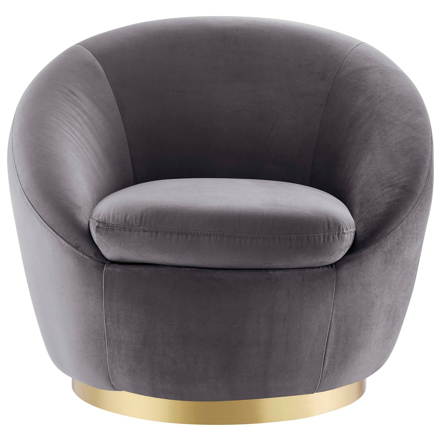 Modway Outlet Buttercup Performance Velvet Swivel Chair by Modway  Living Room Furniture Gold Gray - EEI-5005-GLD-GRY