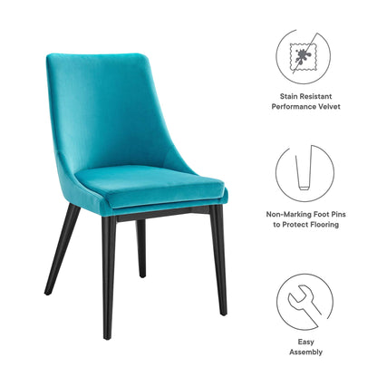 Modway Outlet Viscount Performance Velvet Dining Chair by Modway  Bar and Dining Furniture Blue - EEI-5009-BLU