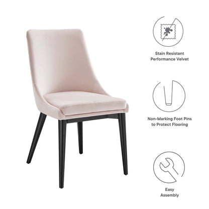 Modway Outlet Viscount Performance Velvet Dining Chair by Modway  Bar and Dining Furniture Pink - EEI-5009-PNK