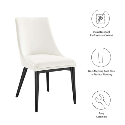 Modway Outlet Viscount Performance Velvet Dining Chair by Modway  Bar and Dining Furniture White - EEI-5009-WHI