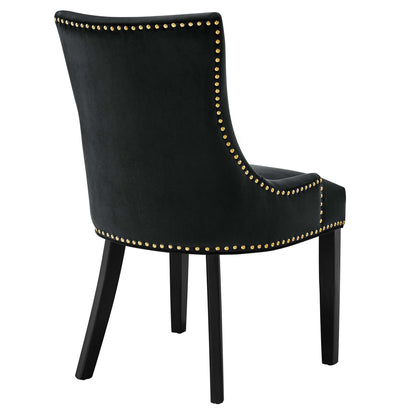 Modway Outlet Marquis Performance Velvet Dining Chairs Set of 2 by Modway  Bar and Dining Furniture Black - EEI-5010-BLK