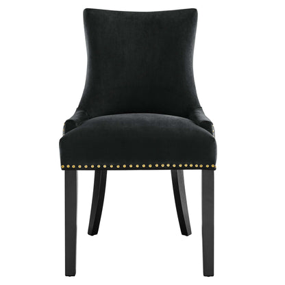 Modway Outlet Marquis Performance Velvet Dining Chairs Set of 2 by Modway  Bar and Dining Furniture Black - EEI-5010-BLK