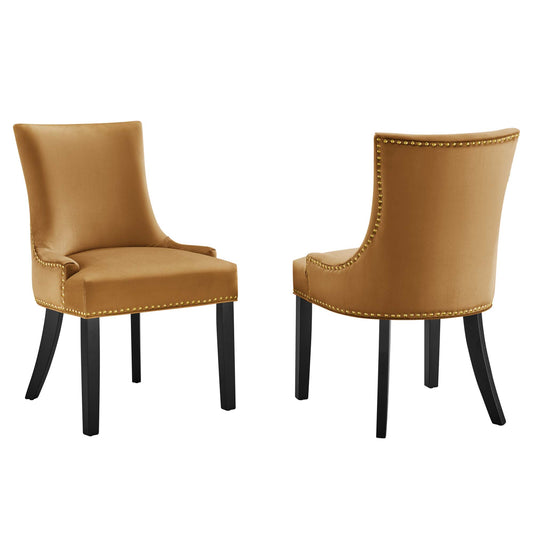 Modway Outlet Marquis Performance Velvet Dining Chairs Set of 2 by Modway  Bar and Dining Furniture Cognac - EEI-5010-COG