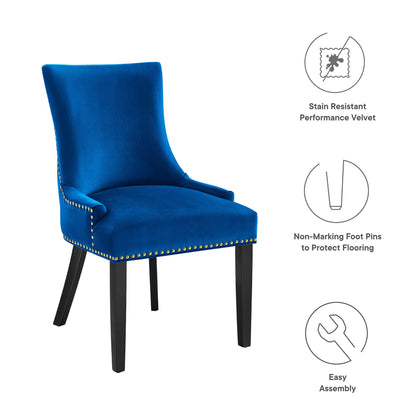 Modway Outlet Marquis Performance Velvet Dining Chairs Set of 2 by Modway  Bar and Dining Furniture Navy - EEI-5010-NAV