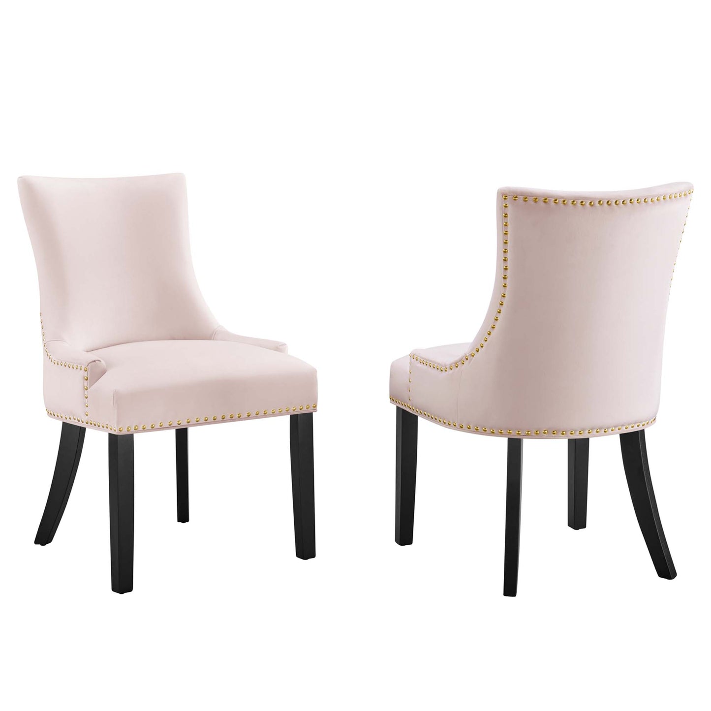 Modway Outlet Marquis Performance Velvet Dining Chairs Set of 2 by Modway  Bar and Dining Furniture Pink - EEI-5010-PNK