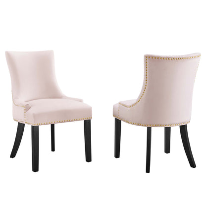Modway Outlet Marquis Performance Velvet Dining Chairs Set of 2 by Modway  Bar and Dining Furniture Pink - EEI-5010-PNK
