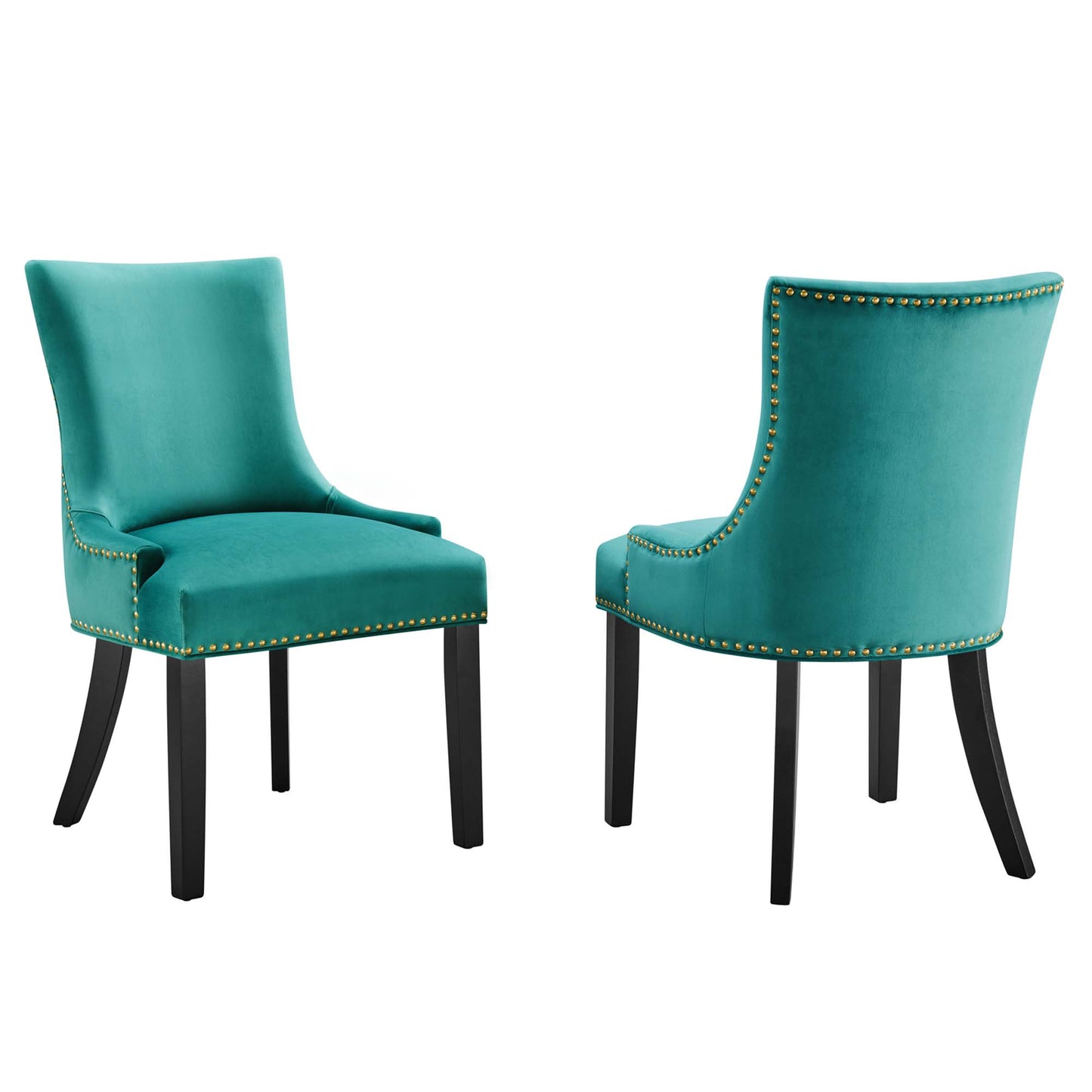 Modway Outlet Marquis Performance Velvet Dining Chairs Set of 2 by Modway  Bar and Dining Furniture Teal - EEI-5010-TEA