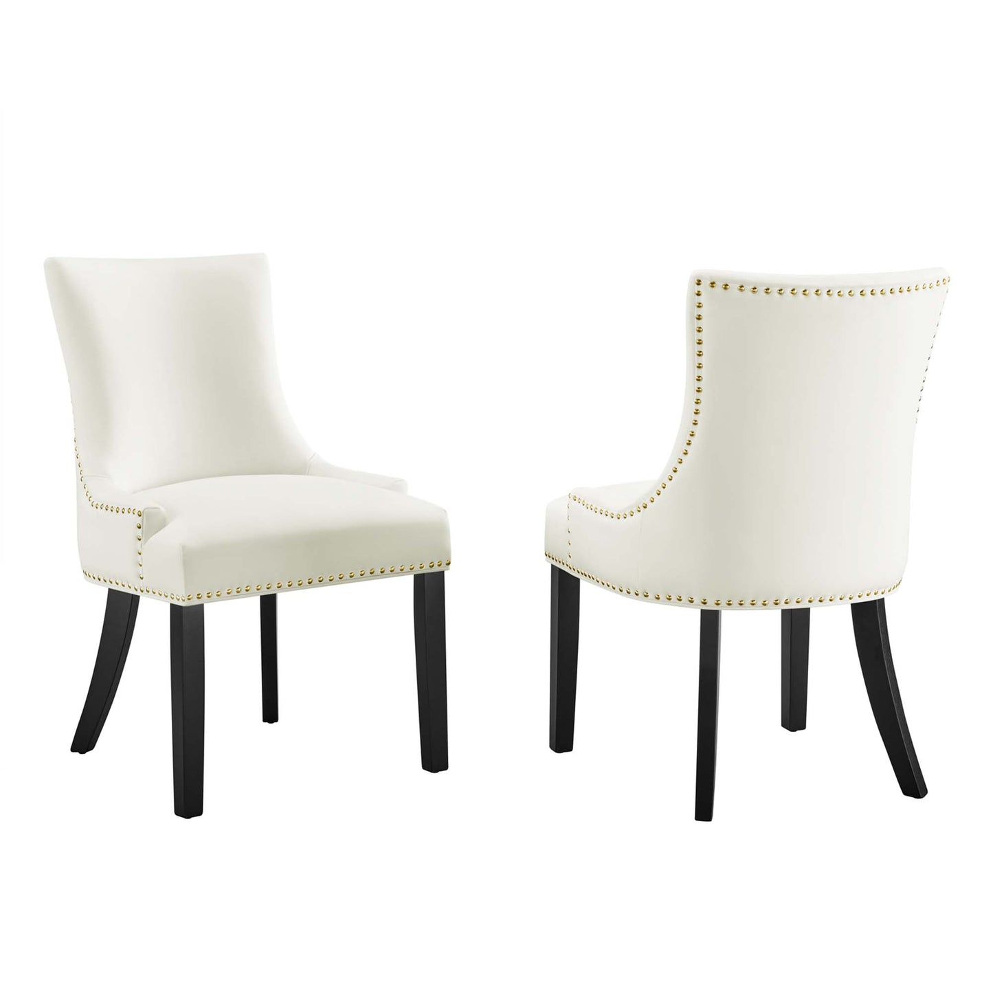 Modway Outlet Marquis Performance Velvet Dining Chairs Set of 2 by Modway  Bar and Dining Furniture White - EEI-5010-WHI